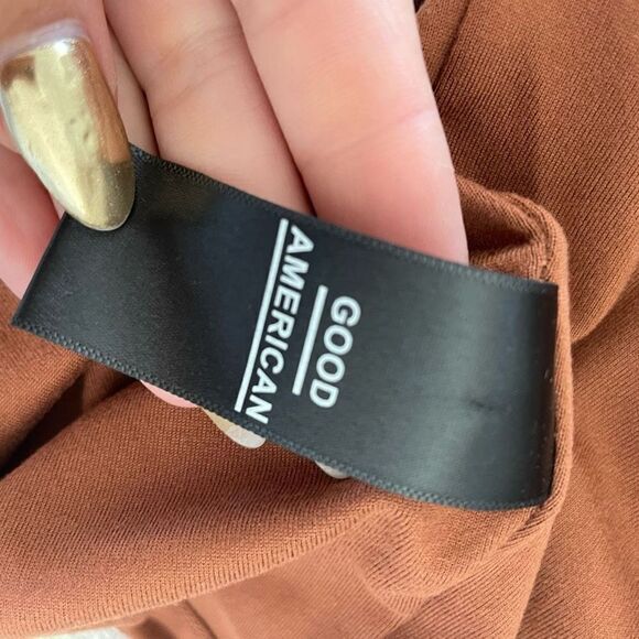 GOOD AMERICAN Rust Orange Tank Minimalist Dress - Picture 5 of 6